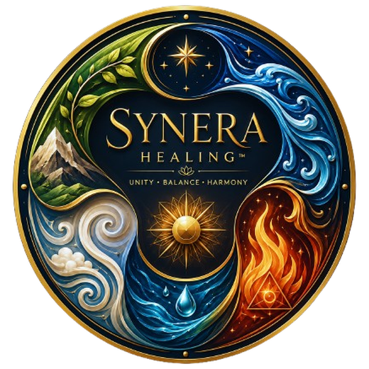 SYNERA Healing logo — Unity, Balance, Harmony